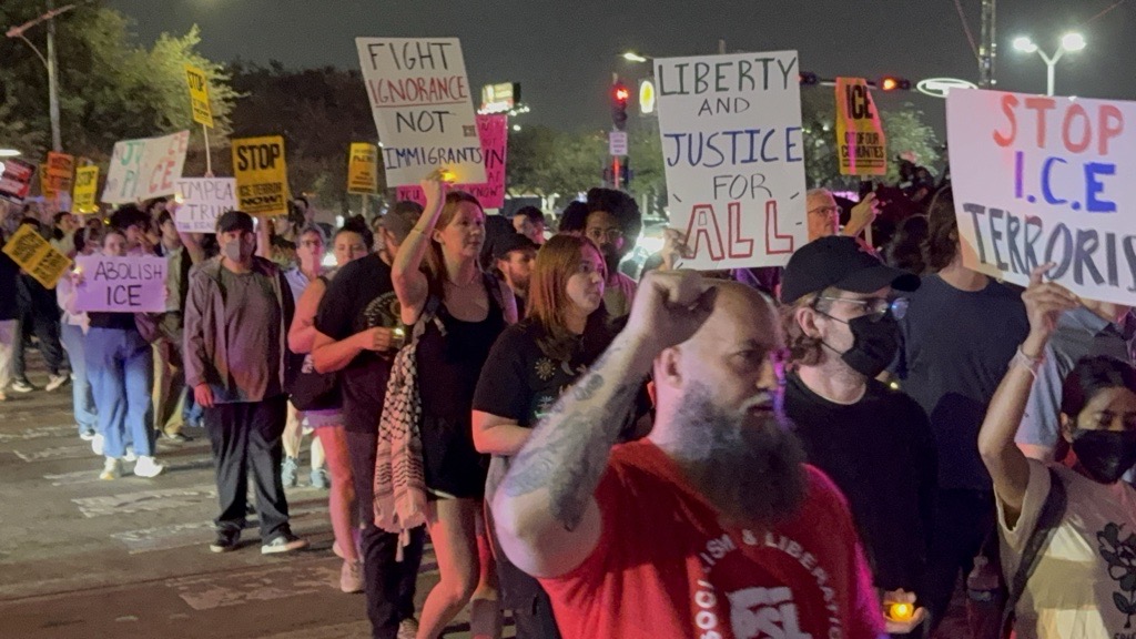 Thousands March in Houston to Protest ICE Agent’s Fatal Shooting of Minneapolis Woman – Houston Public Media